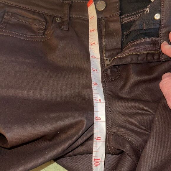 Banana Republic Brown Zip Fly Mid Rise Skinny Fit Pants Jeans Ladies Size 27/4 - Picture 8 of 11